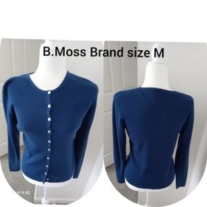 B. Moss Women's Cardigan Button Up Sweater